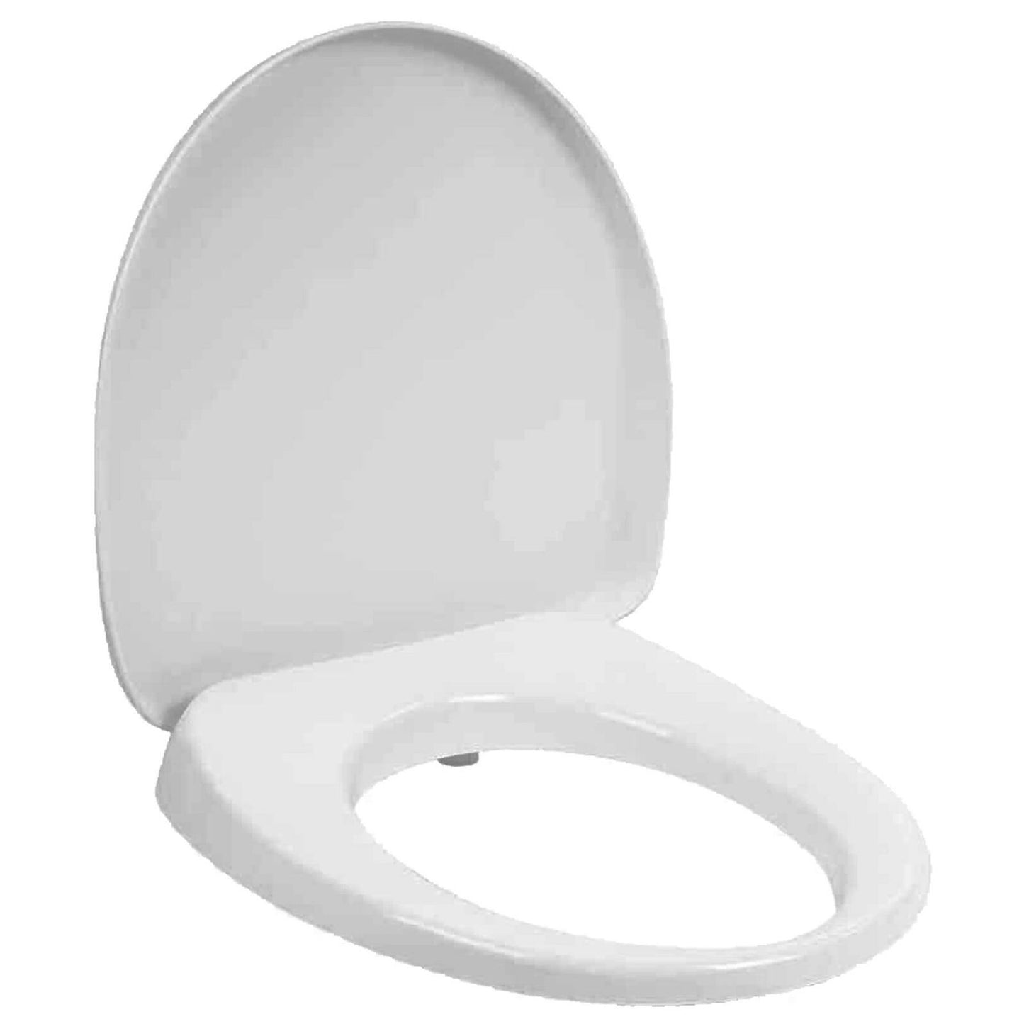 White toilet seat on a white background